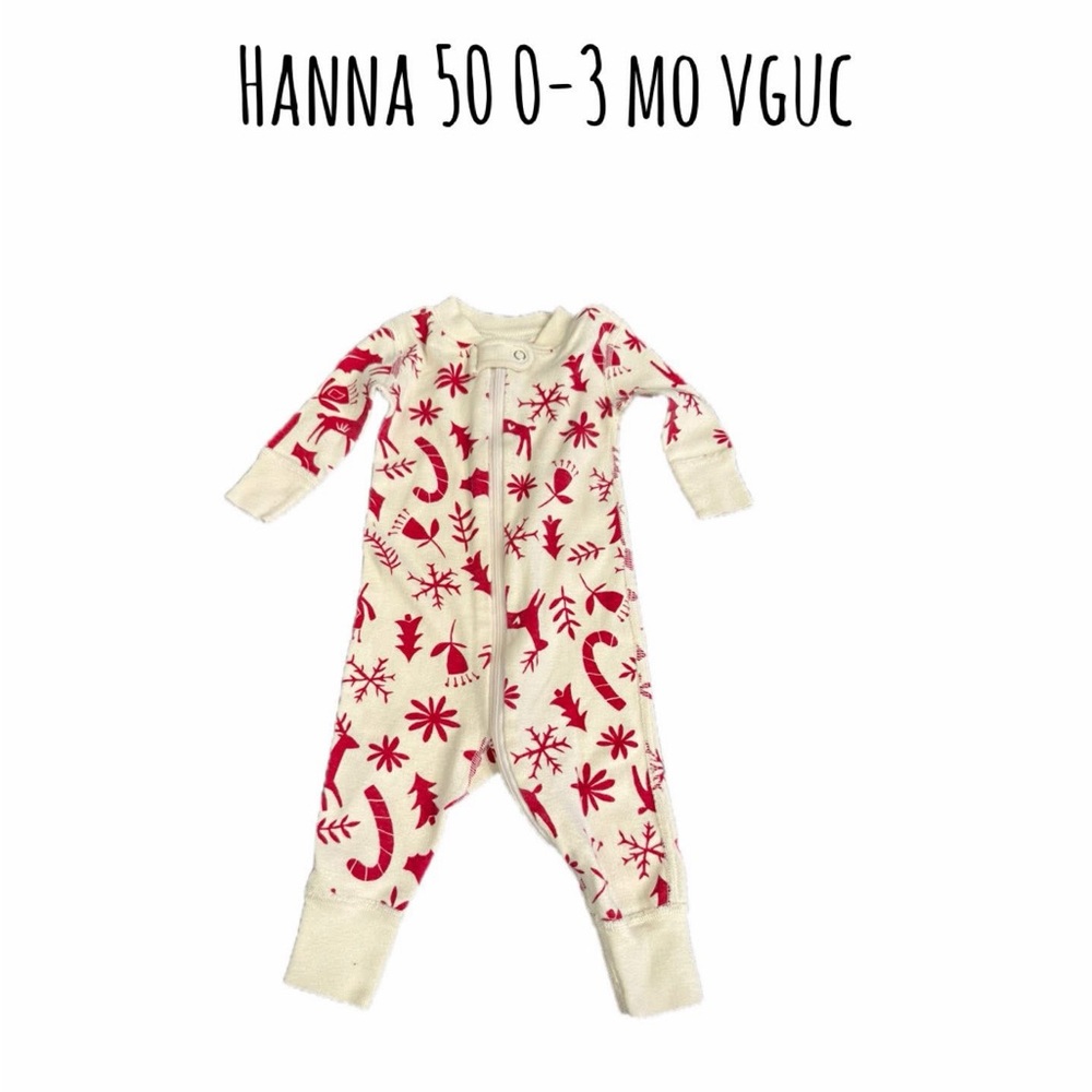 Hanna Anderson 50 0-3 month Christmas pajamas